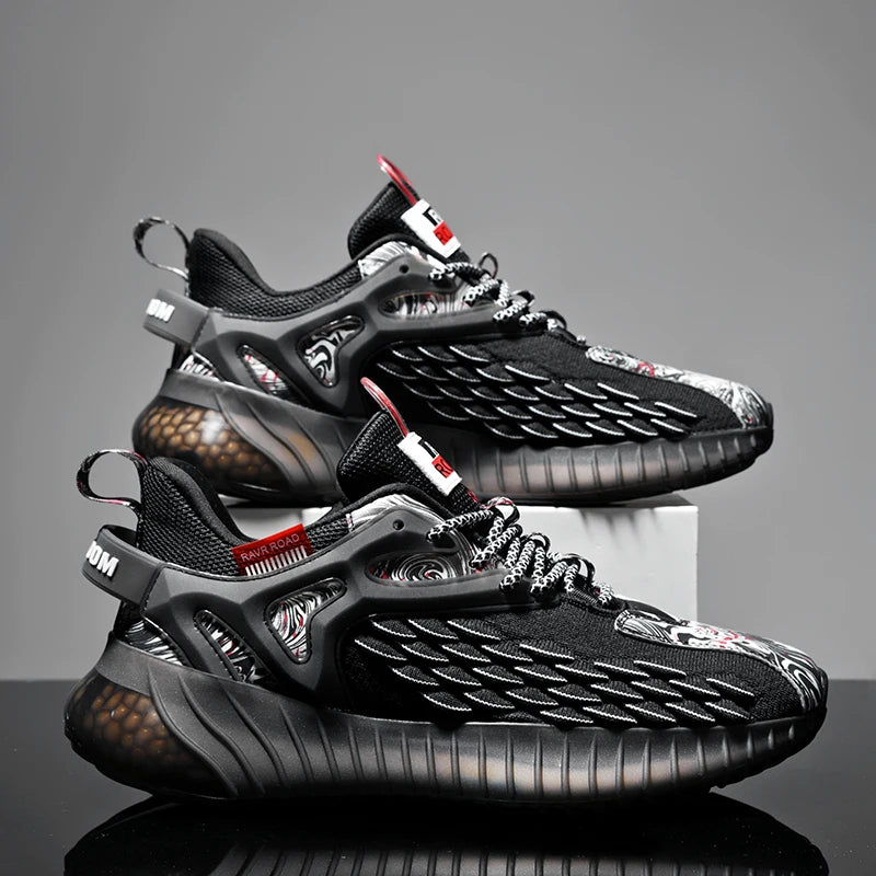 Classic Low-Top Sneakers  | Black & Red | EU 39–48
