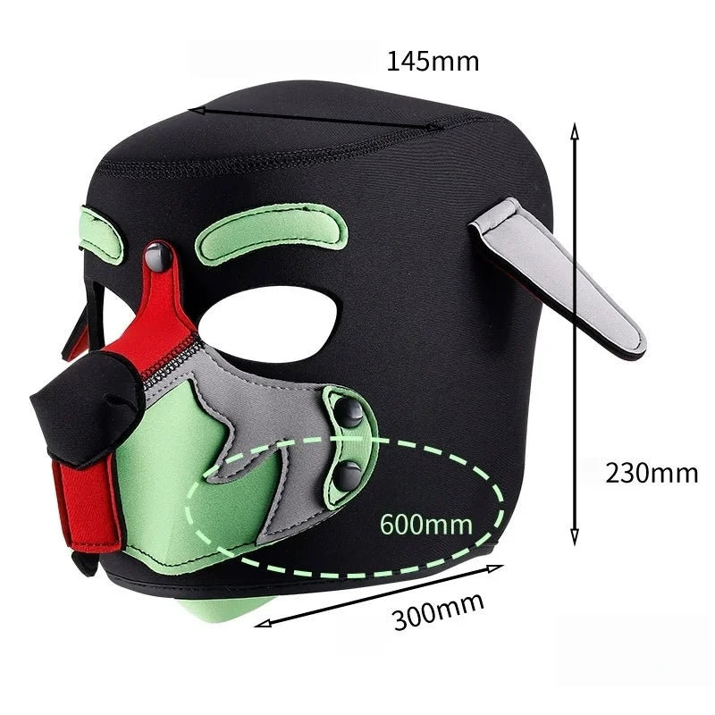 Puppy Hood Mask | Full Head | 3 Colours | Cosplay & Fetish