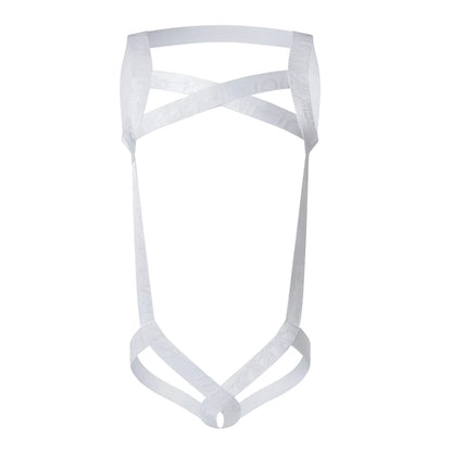 JOCKMAIL Hollow-Out Ring Strap Harness Bodysuit