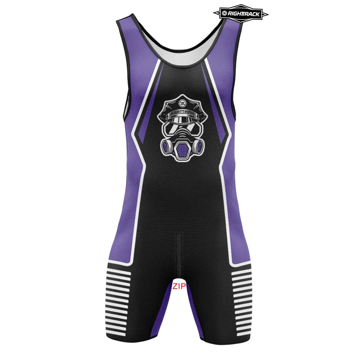 Zipper Singlet Bodysuit – 11 Colours | S–5XL | Polyester