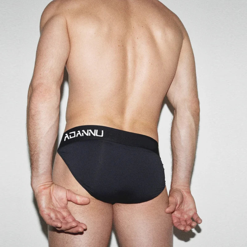 Men's Brief – Black & White | M–2XL | Cotton & Lycra