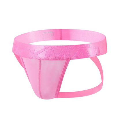 Sheer Mesh Jockstrap – Black, Pink & White | M–2XL | Nylon & Mesh