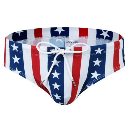 Jockmail Push Up Swim Brief American Flag