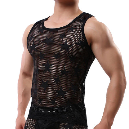 Mesh Muscle Tank Top