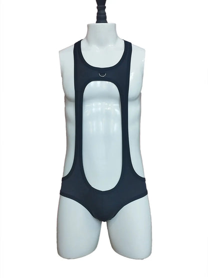 Gymnastics Bodysuit – Black, White, Yellow & Green | M–2XL | Nylon & Lycra