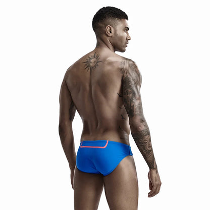 Low-Rise Swim Brief – White, Blue & Black | M–XXL | 82% Nylon & Spandex