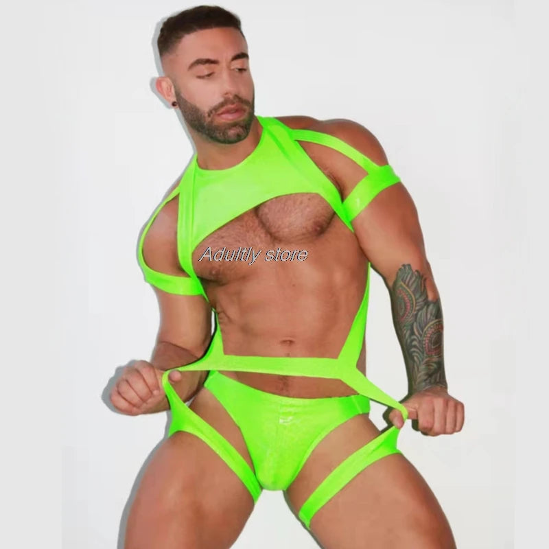 Body Harness – Black & Green | M–XXL | Nylon