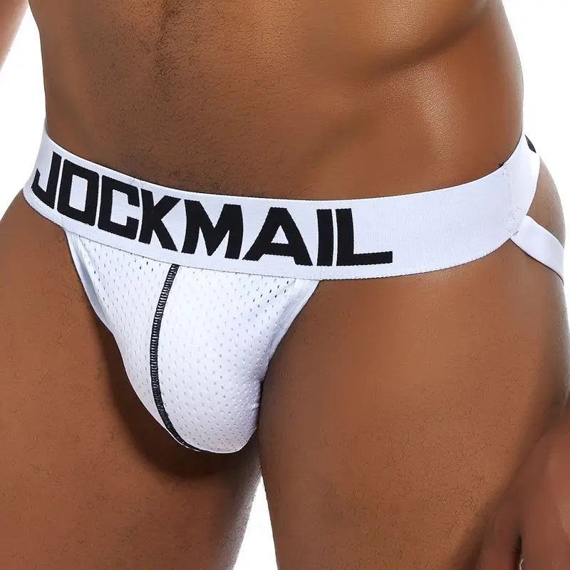 Mesh Jockstrap – Black & White | M–2XL | Nylon & Mesh