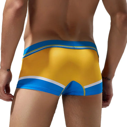 Seobean Ice Silk Low-Rise Boxer Briefs – 4 Colours | M–2XL | Polyester & Elastane