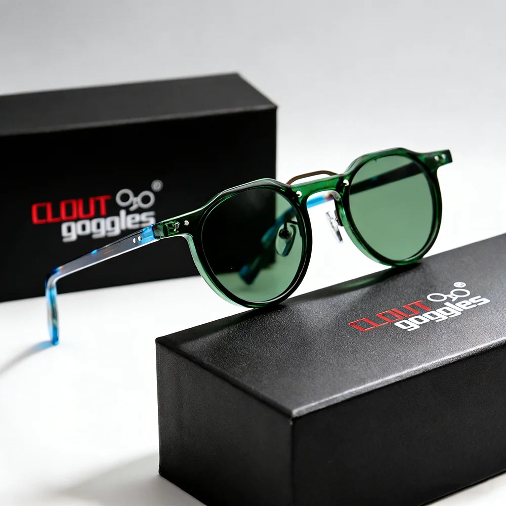 Round Double Beam Sunglasses – 5 Colours | One Size | Plastic & UV400