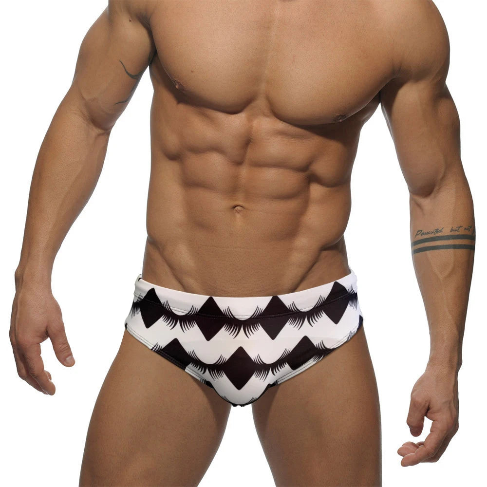 Lash Brief – White & Yellow | M–2XL | Polyamide & Lycra