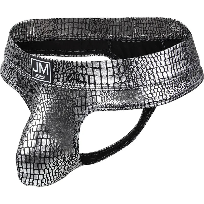 PU Leather U-Pouch Brief – 5 Colours | M–XL | Polyamide & Elastane