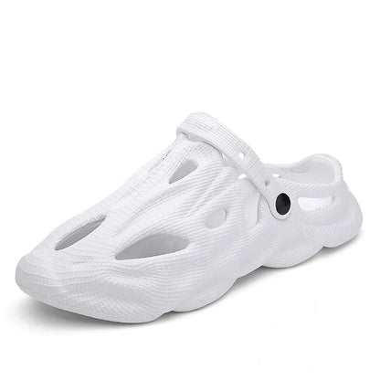 Hollow-Hole EVA Clog Sandals – Black, Khaki, Pink, Grey & White | EU 35–45
