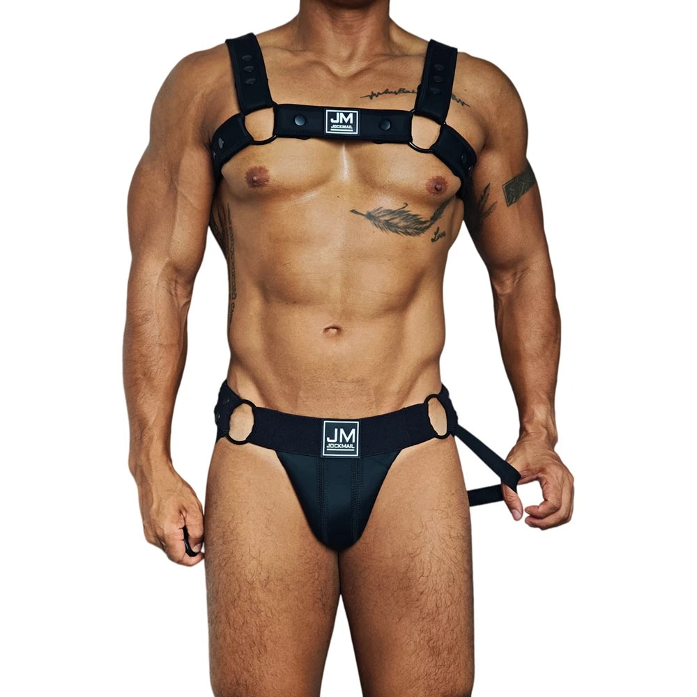Neoprene Harness & Jockstrap Set – 7 Colours | One Size | Neoprene & Elastane