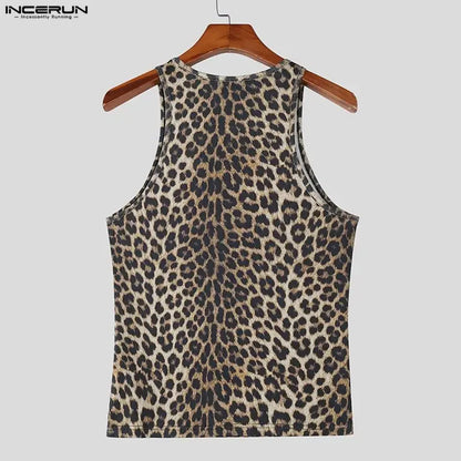 Incerun Luipaardprint Tanktop