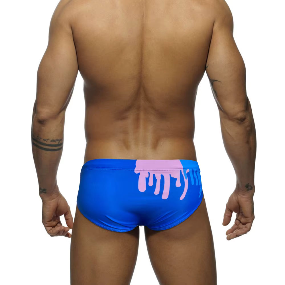 Splash Swimbrief – Black & Blue | M–2XL | Polyamide & Lycra