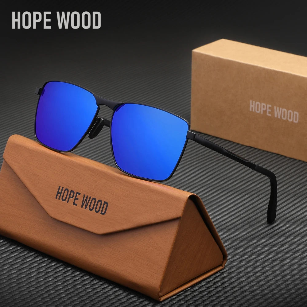 Rectangle Alloy Frame Sunglasses – 9 Colours | One Size | UV400 Polarized