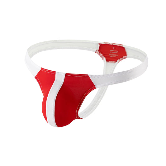 Clever-Men Swim Thong – White/Black, Red/White, White/Blue & Black/Red | M–XXL