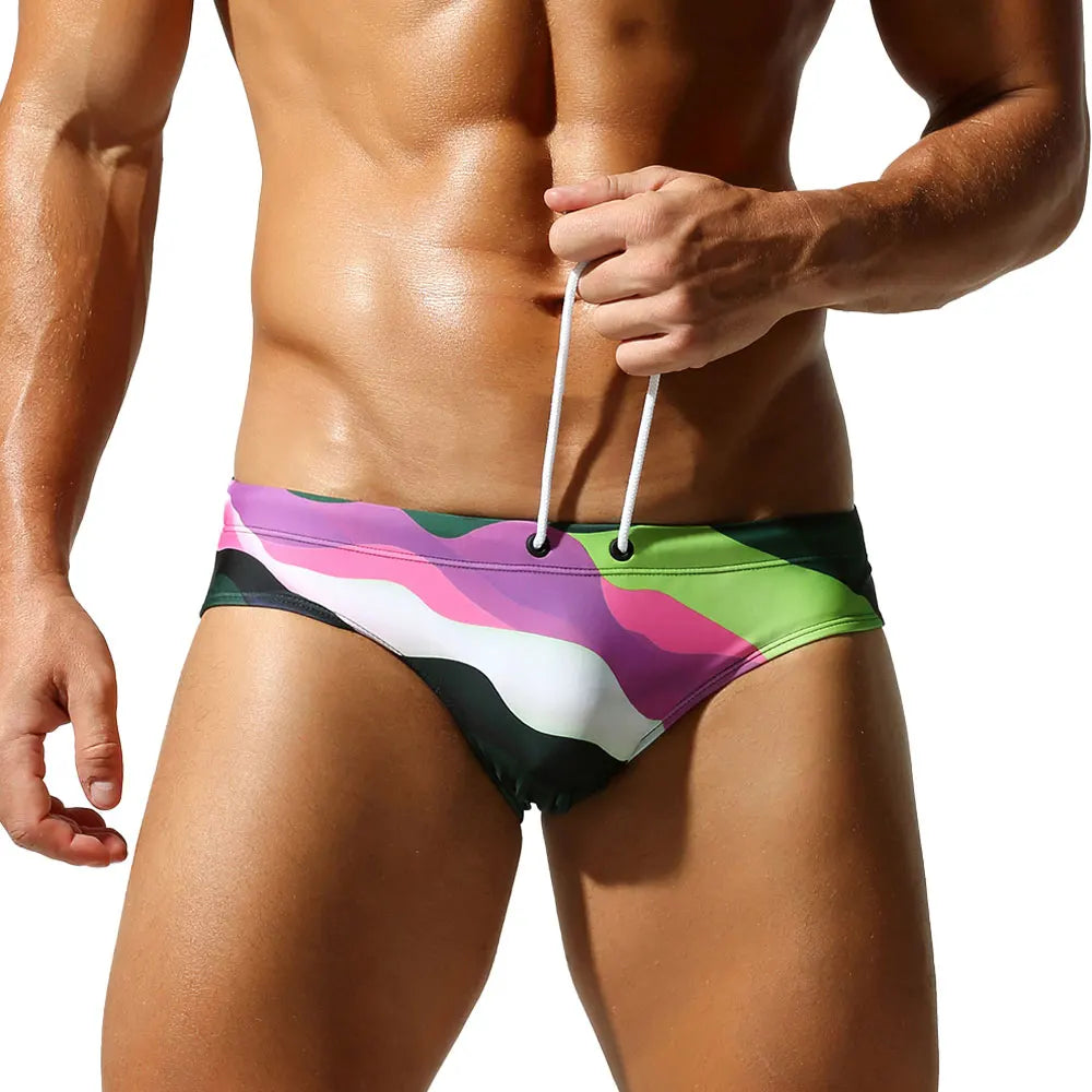Camouflage Swim Brief – 4 Colours | M–2XL | Polyester & Spandex