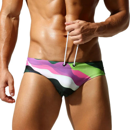 Camouflage Swim Brief – 4 Colours | M–2XL | Polyester & Spandex