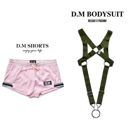 Neon Party Short & Harness Set – 10 Colours | M–2XL | Polyester & Elastane