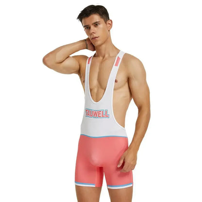 Wrestling Suit – Light Blue/White & Pink/White | M–2XL | Polyester & Lycra