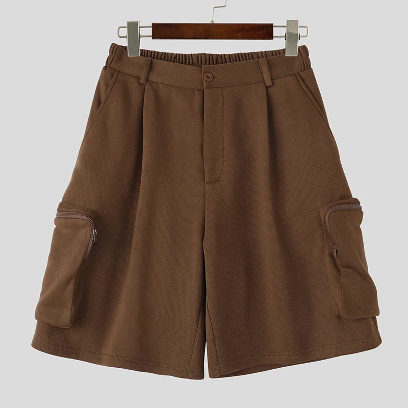 Men's Wide Leg Shorts – Loose Button Fly Casual Summer Streetwear | S–5XL