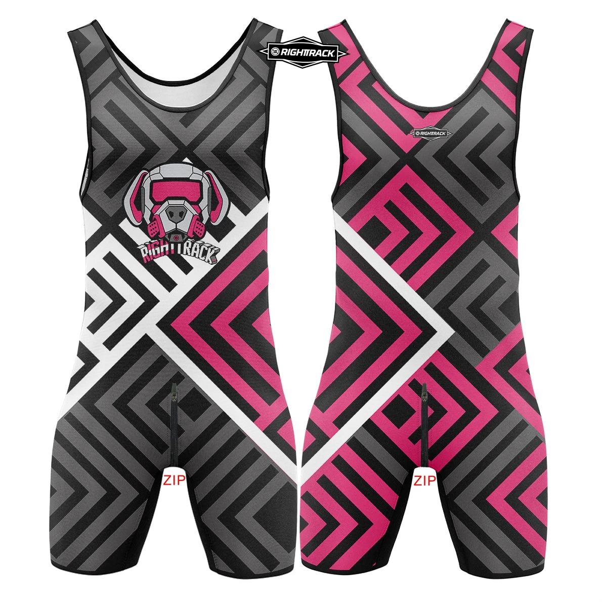 Dogs Play Singlet Bodysuit – 10 Colours | XS–5XL | Polyester