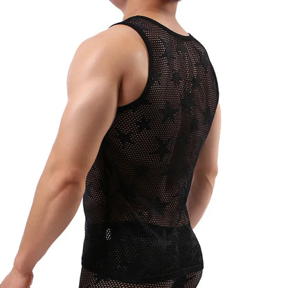 Mesh Muscle Tank Top