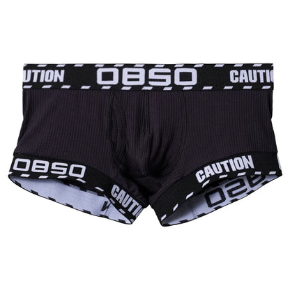 Caution Print Boxer Short – Black, Blue & Yellow | M–2XL | Cotton & Lycra
