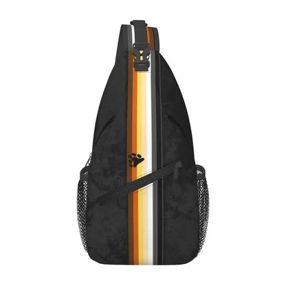 Pride Flag Stripe Sling Bag – Bear Pride 2 Designs | Crossbody | Polyester