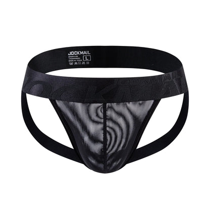 Sheer Mesh Jockstrap – Black, Pink & White | M–2XL | Nylon & Mesh
