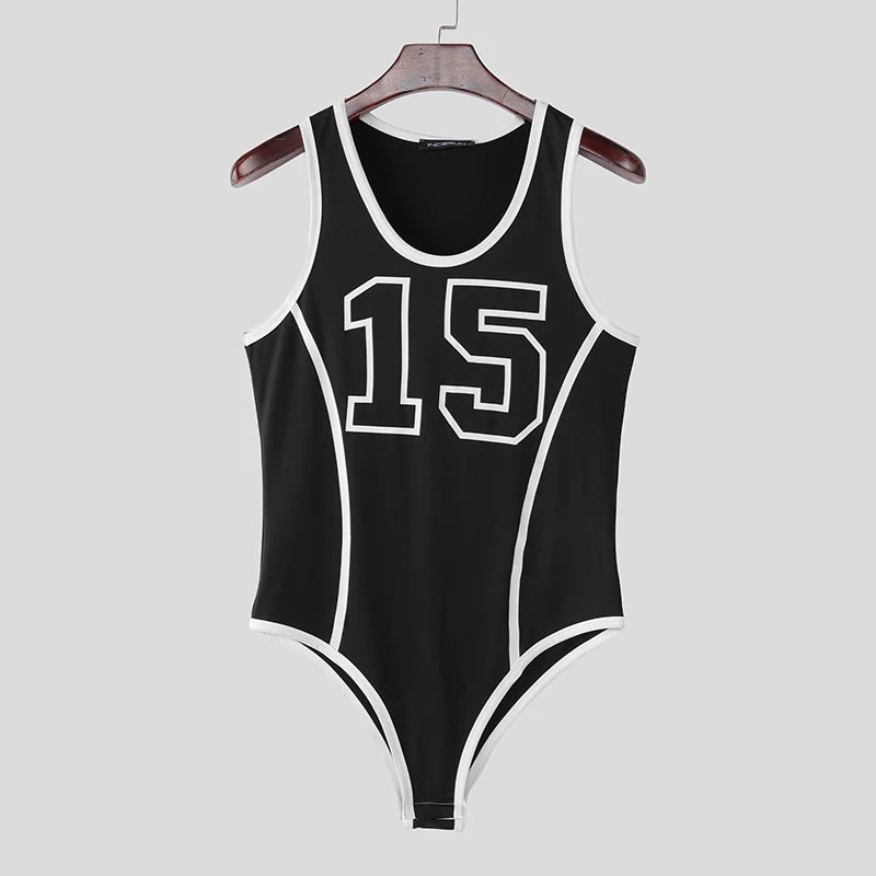 Patchwork Bodysuit – Sleeveless Stretch Bodysuit | S–3XL