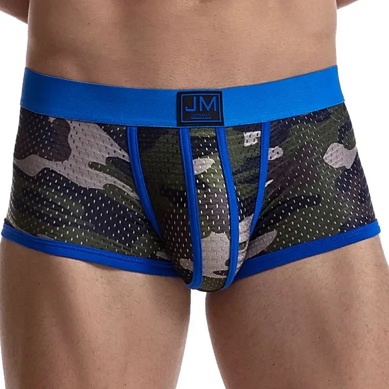 Camo Print Mesh Boxer Short – 6 Colours | M–2XL | Nylon & Lycra