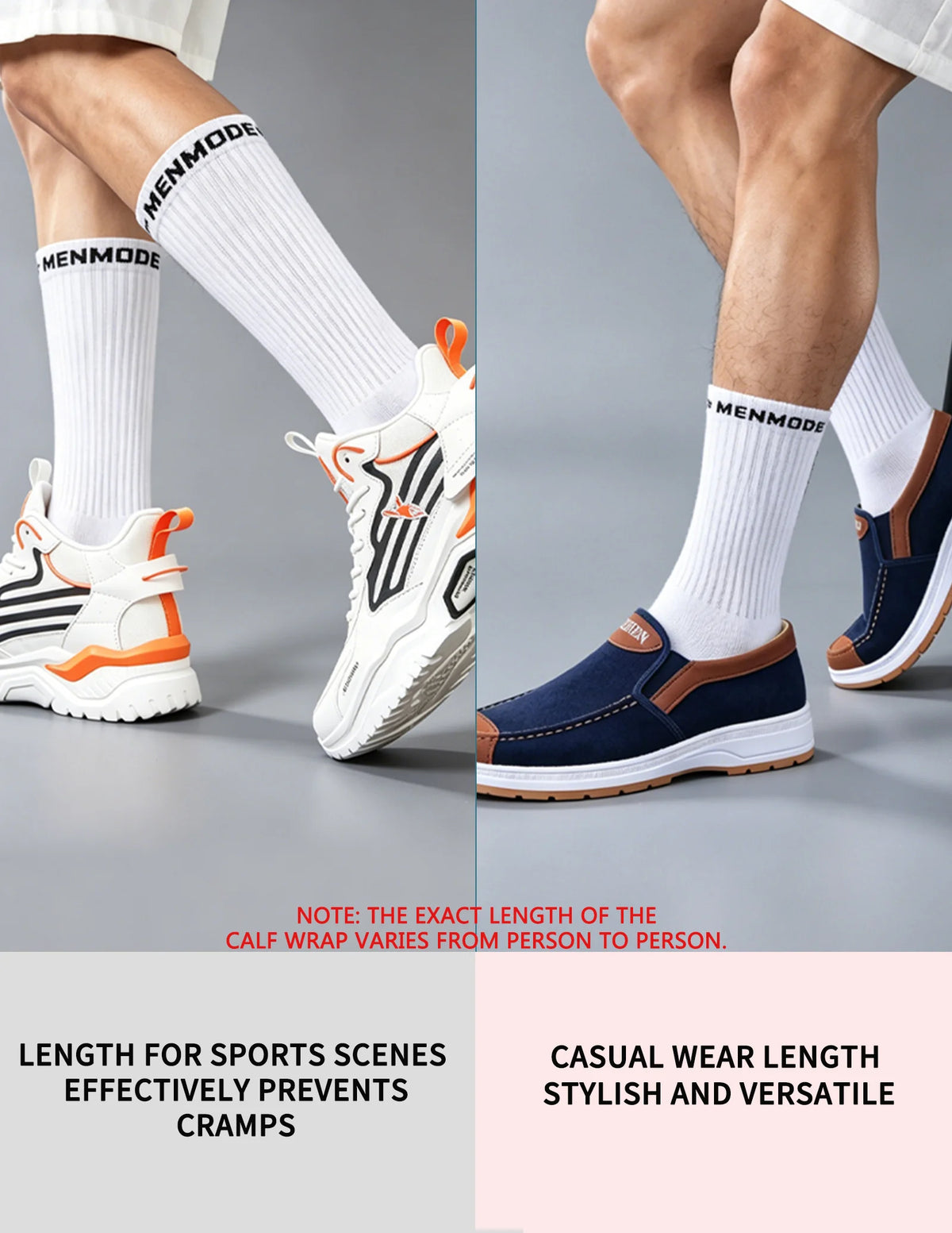 Terry Cushion Crew Socks – White | One Size | Cotton, Polyester & Spandex