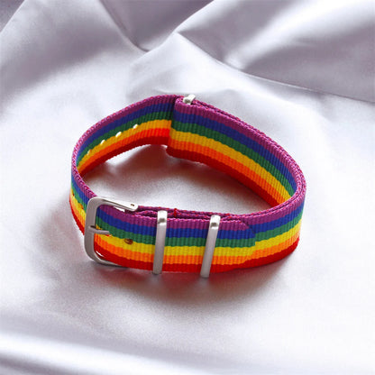 Rainbow Pride Bracelet – Adjustable | Nylon | Unisex
