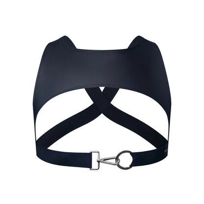 Jockmail Harness with Carabiner Hook – Black, Rainbow & Gold | One Size