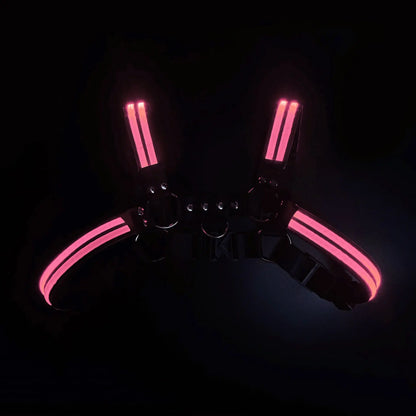 LED Light-Up Body Harness – 6 Colours | One Size | Nylon