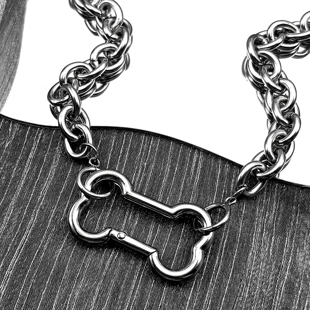 Dog Bone Pendant Necklace – 7 Styles | Stainless Steel | Punk & Goth