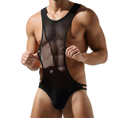 JOCKMAIL T-Back Nylon Harness Bodysuit