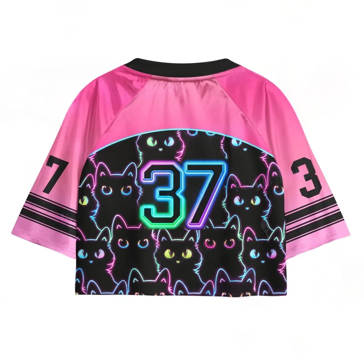 3D Print Crop Top – Pussycat | S–3XL | 100% Polyester