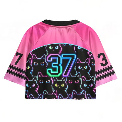 3D Print Crop Top – Pussycat | S–3XL | 100% Polyester