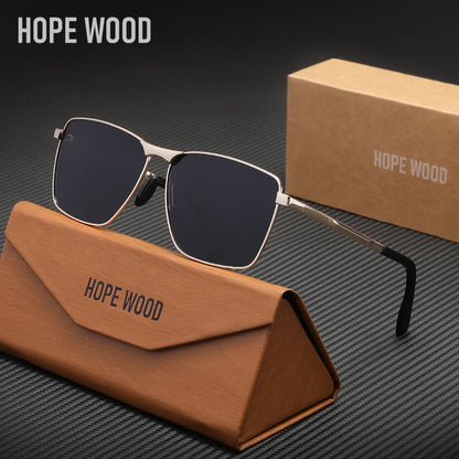Rectangle Alloy Frame Sunglasses – 9 Colours | One Size | UV400 Polarized
