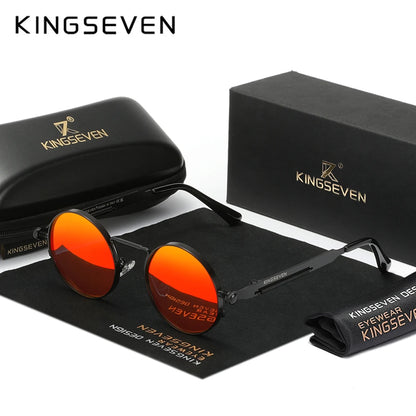 Polarised Round Steampunk Sunglasses – 8 Colours | One Size | Alloy & Polycarbonate
