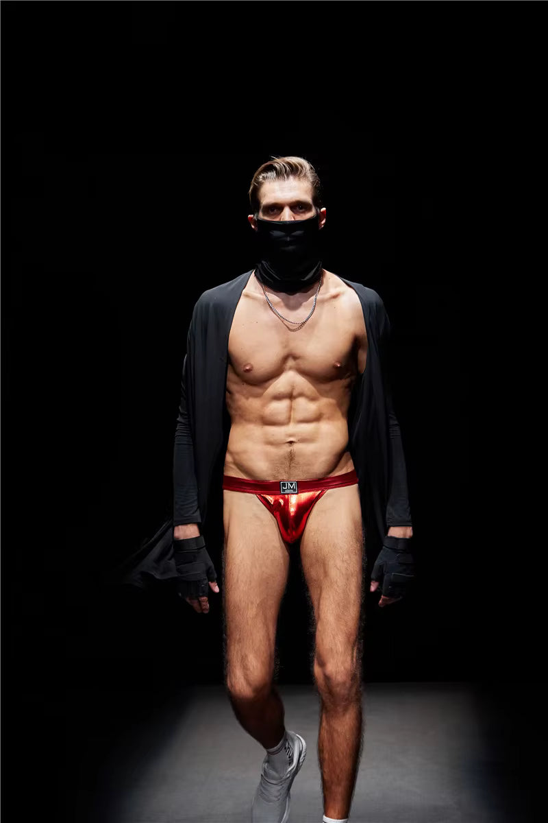PU Leather U-Pouch Brief – 5 Colours | M–XL | Polyamide & Elastane