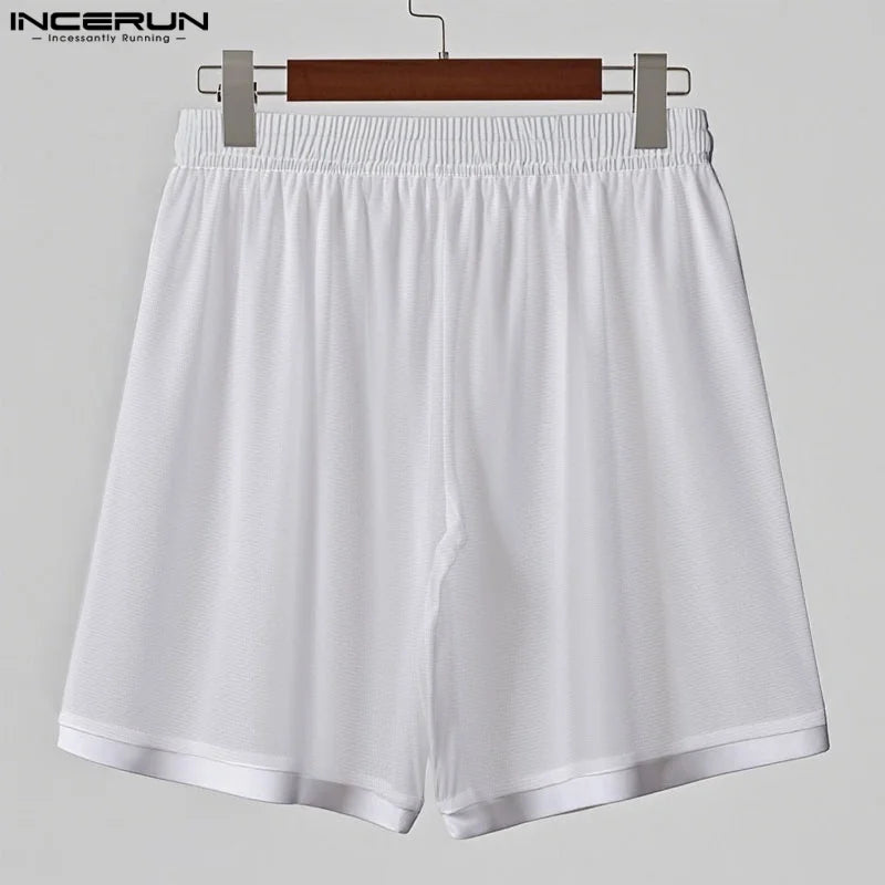 Men's Mesh Patchwork Shorts – See-Through Loose Drawstring Summer Streetwear | S–5XL