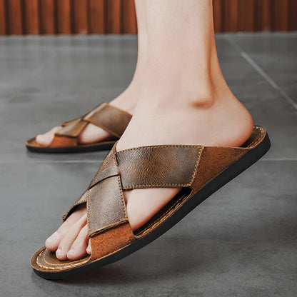 Slip-On Sandal – Brown & Black | EU 38–48
