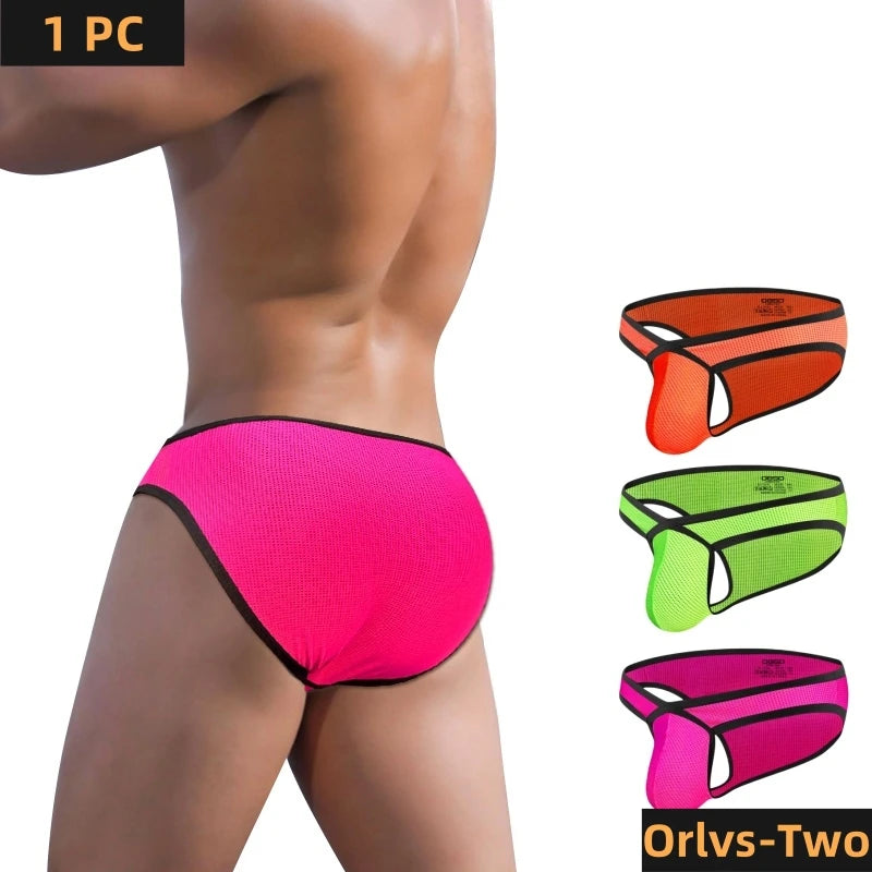 Men's Fluorescent Briefs | Pink, Green & Orange | M–XXL