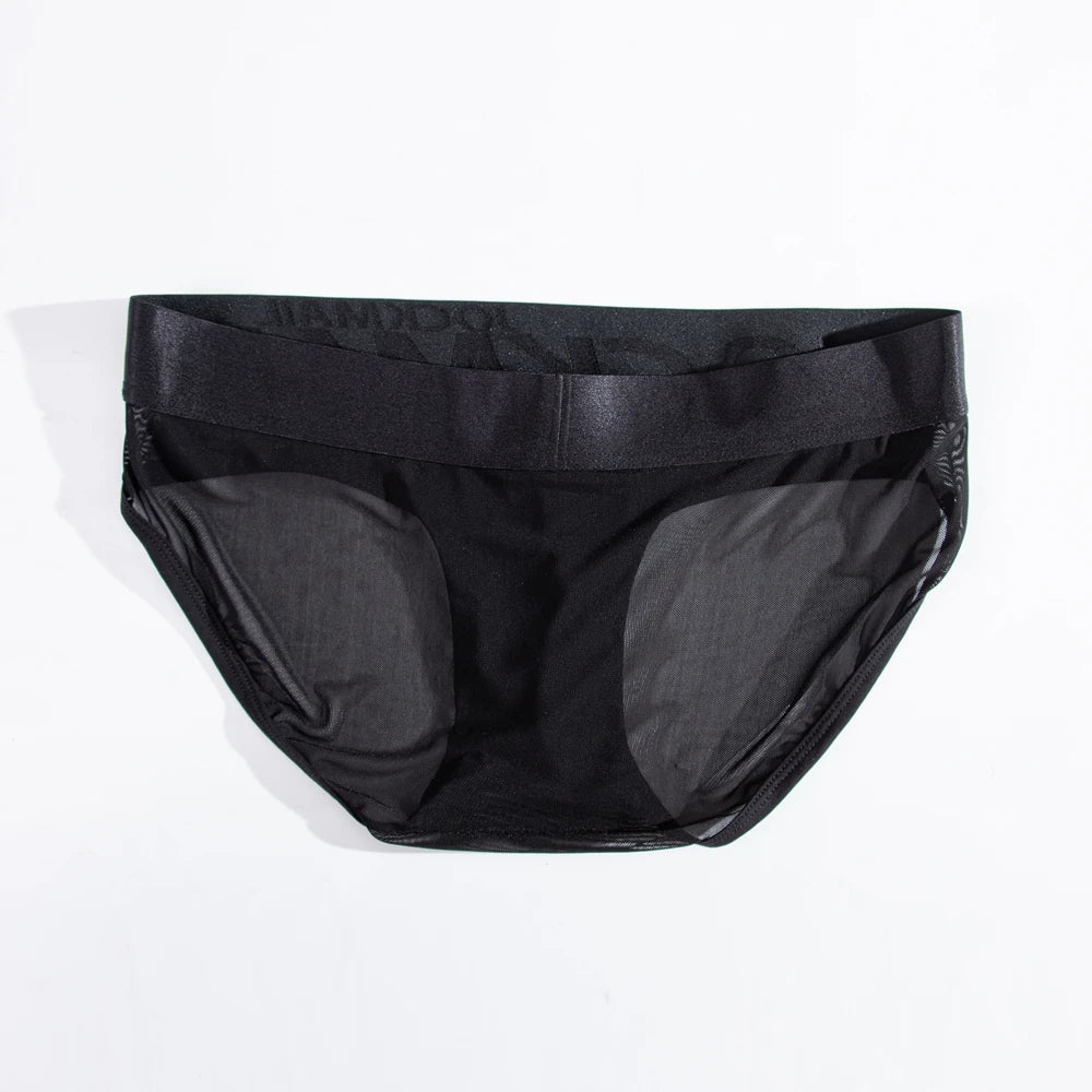 Ice Silk Transparent Brief – Sheer Men’s Underwear | M–2XL