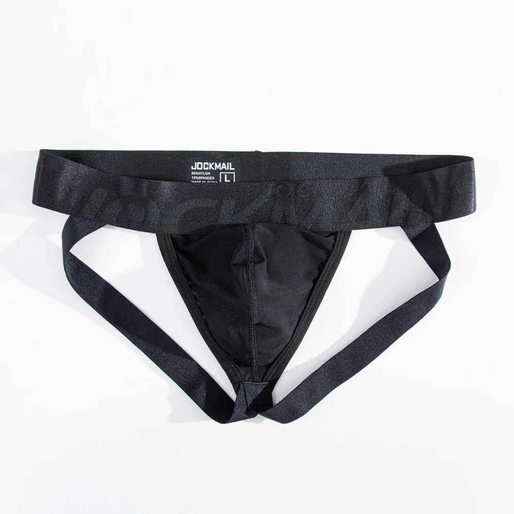 Sheer Mesh Jockstrap – Black, Pink & White | M–2XL | Nylon & Mesh